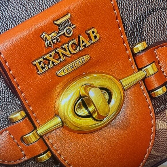 Multi Brand Women's Leather Handmade bags Coffee 796 - Picture 8 of 9